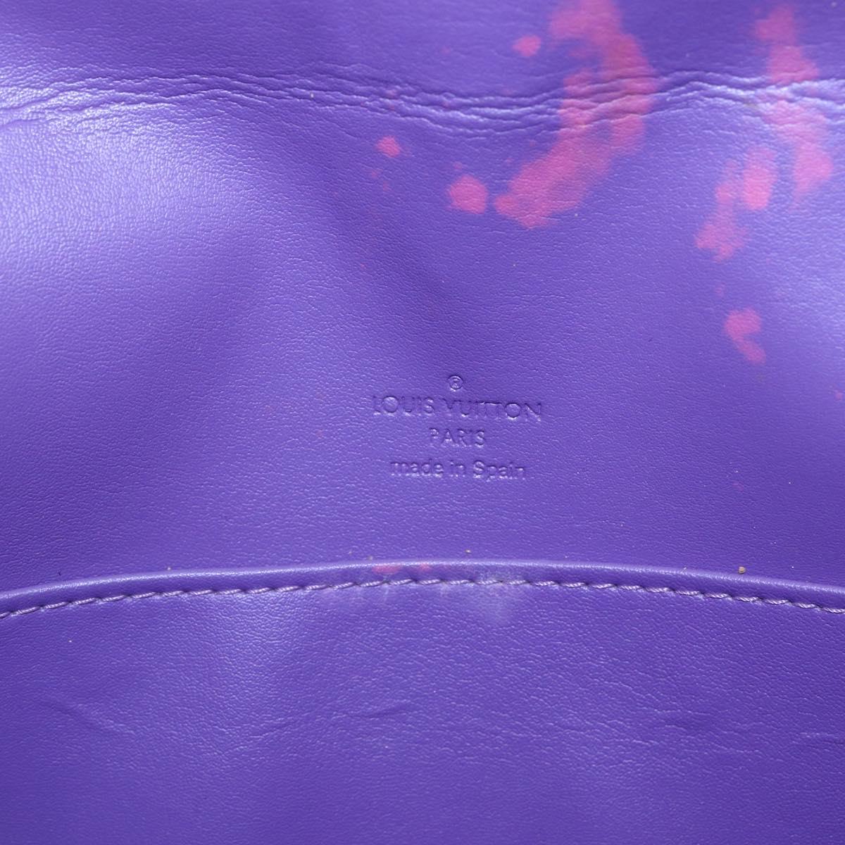 LOUIS VUITTON Monogram Vernis Thompson Street Bag Viole M91095 LV Auth gh1680