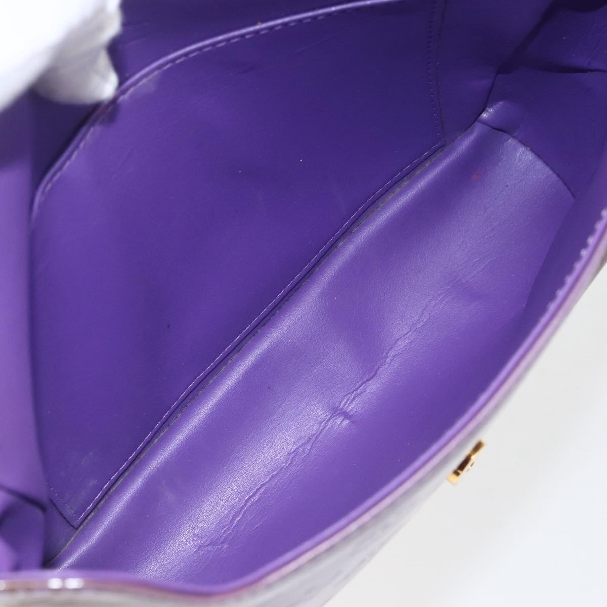 LOUIS VUITTON Monogram Vernis Thompson Street Bag Viole M91095 LV Auth gh1680