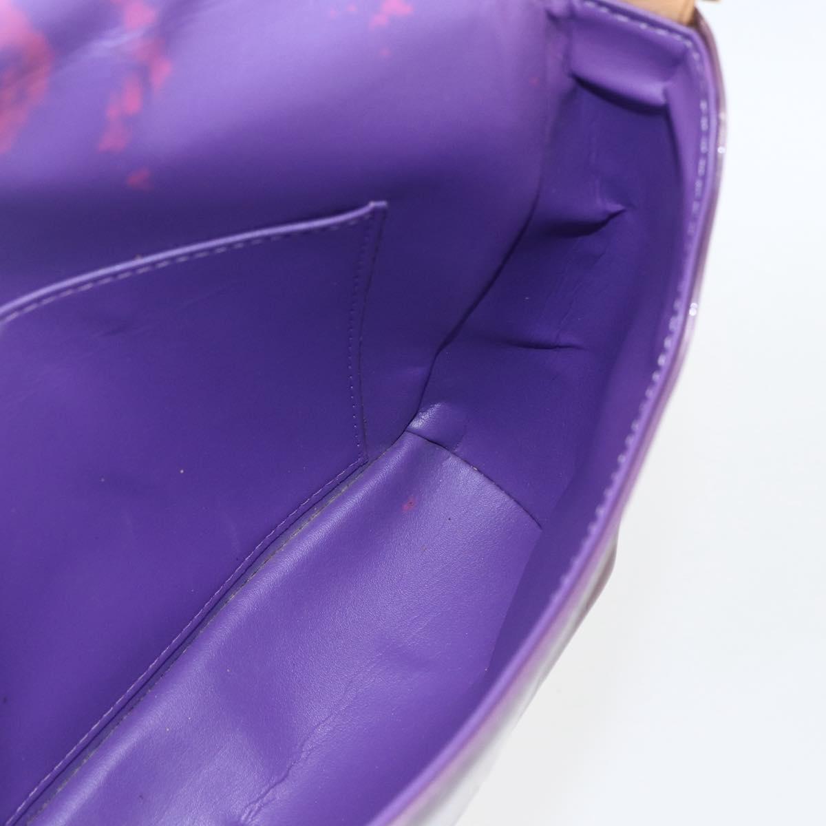 LOUIS VUITTON Monogram Vernis Thompson Street Bag Viole M91095 LV Auth gh1680