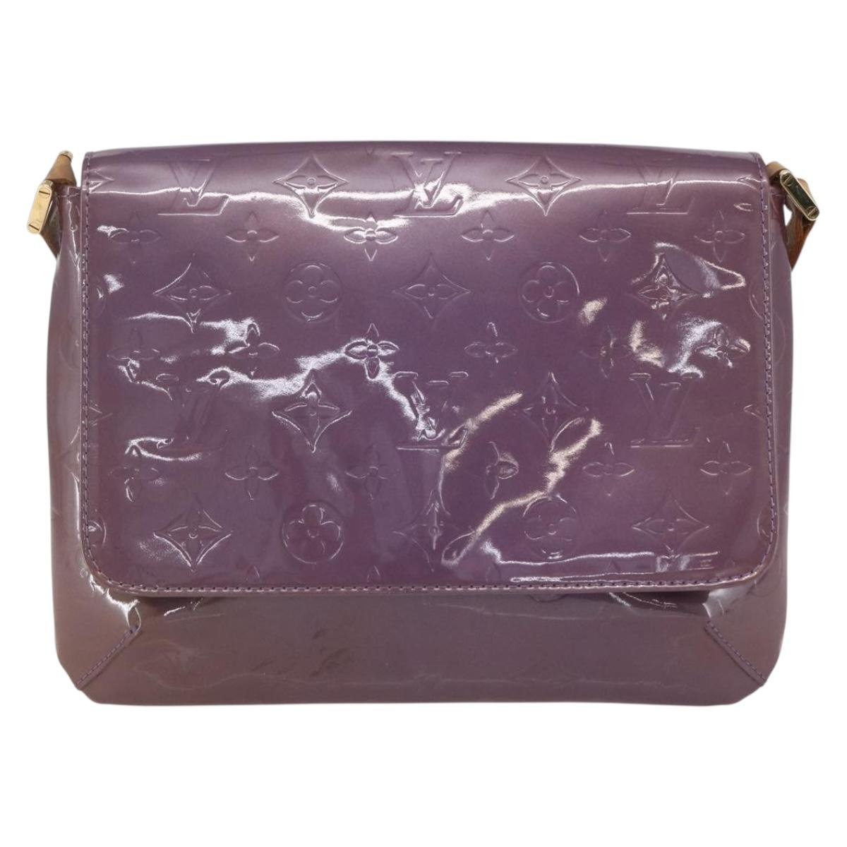 LOUIS VUITTON Monogram Vernis Thompson Street Bag Viole M91095 LV Auth gh1680