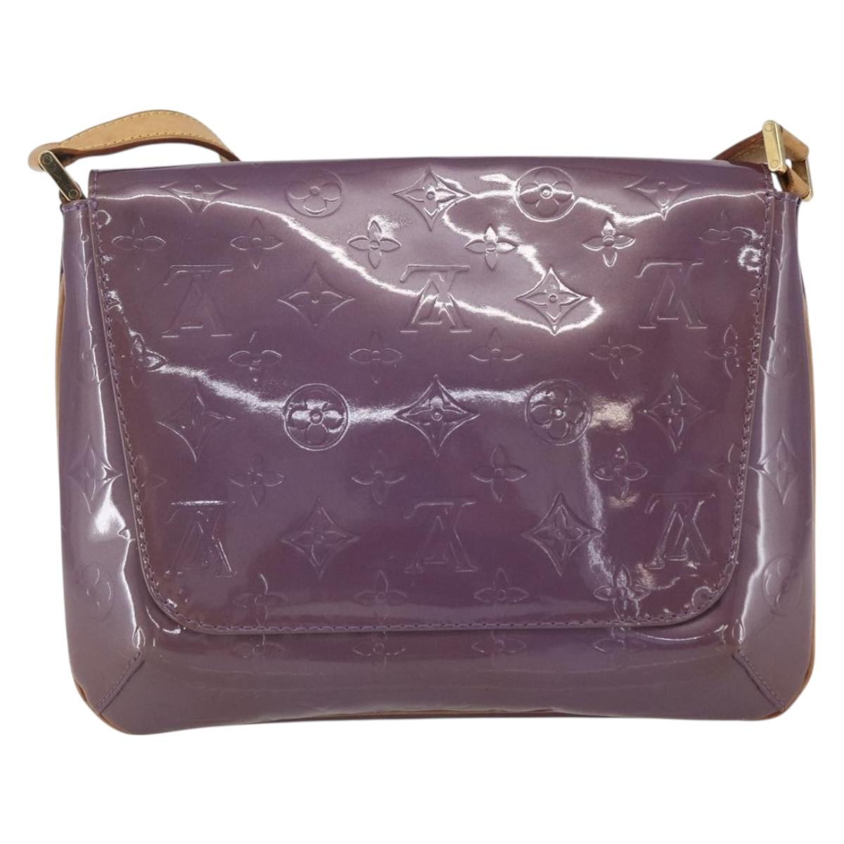 LOUIS VUITTON Monogram Vernis Thompson Street Bag Viole M91095 LV Auth gh1680