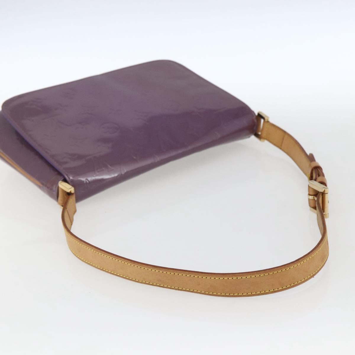 LOUIS VUITTON Monogram Vernis Thompson Street Bag Viole M91095 LV Auth gh1680