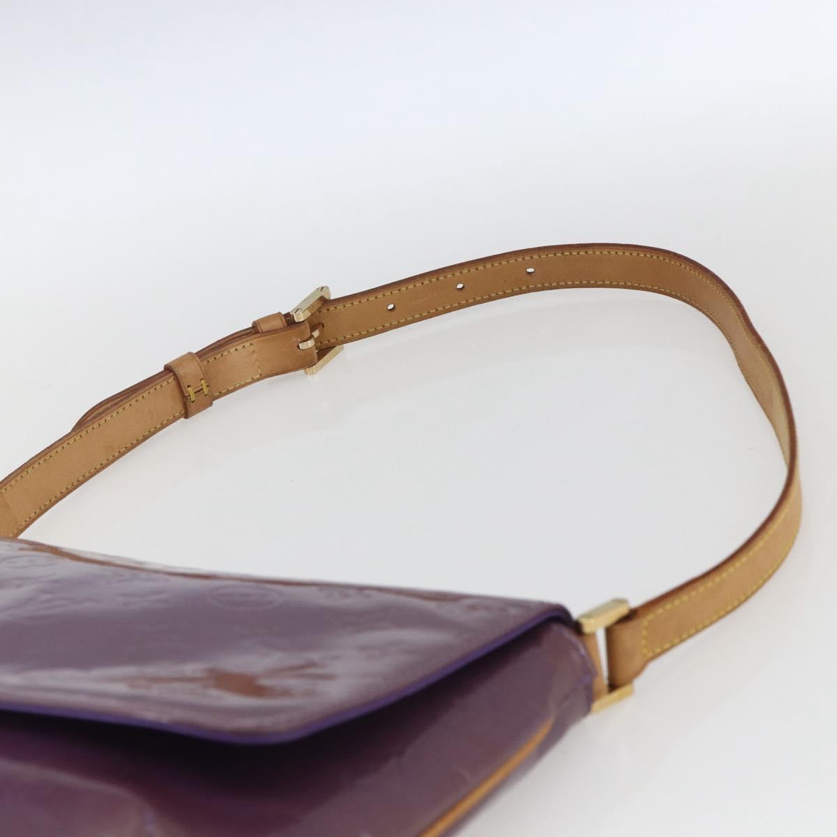 LOUIS VUITTON Monogram Vernis Thompson Street Bag Viole M91095 LV Auth gh1680