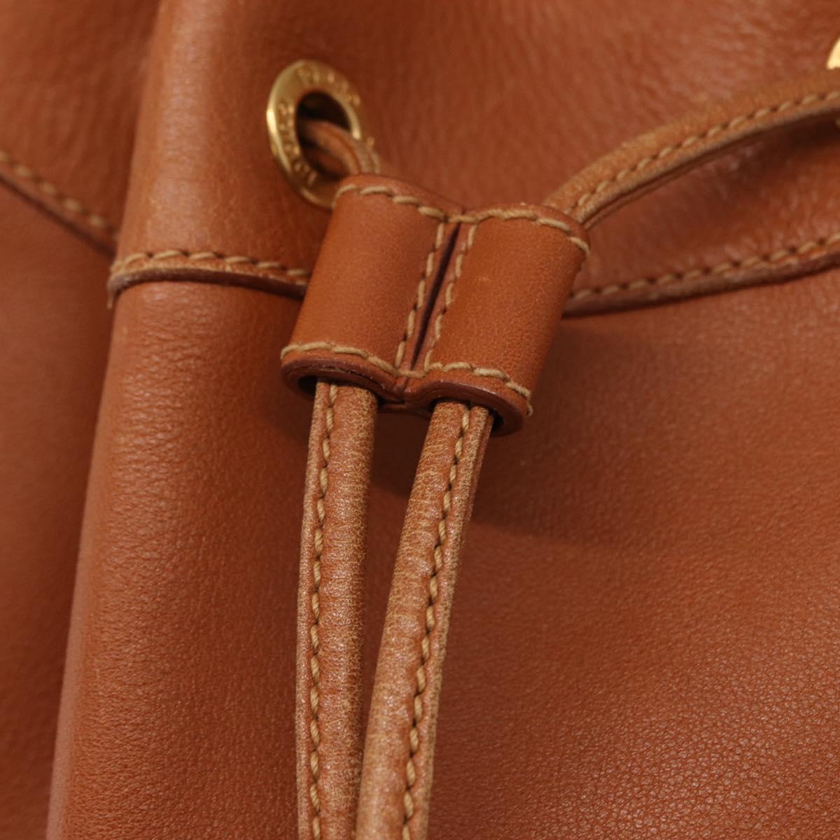 GUCCI Bamboo Body Bag Leather Brown Gold 003 2113 0037 Auth gh1689