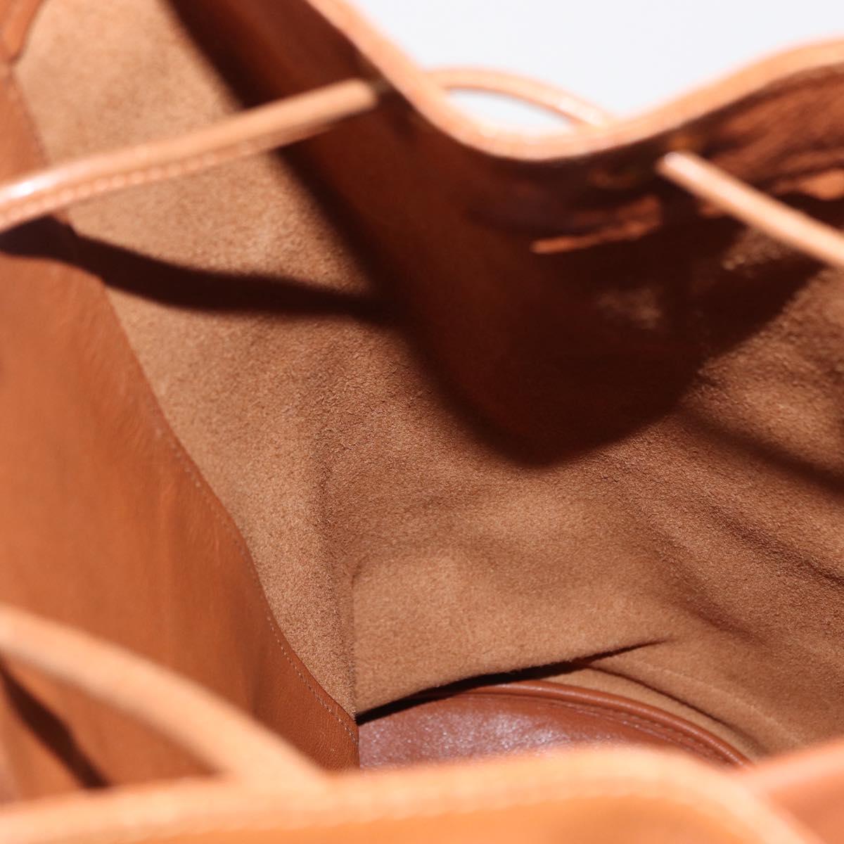 GUCCI Bamboo Body Bag Leather Brown Gold 003 2113 0037 Auth gh1689