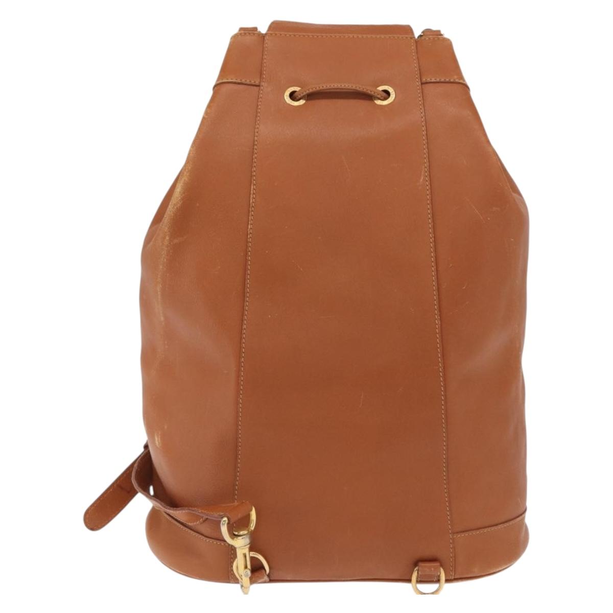 GUCCI Bamboo Body Bag Leather Brown Gold 003 2113 0037 Auth gh1689