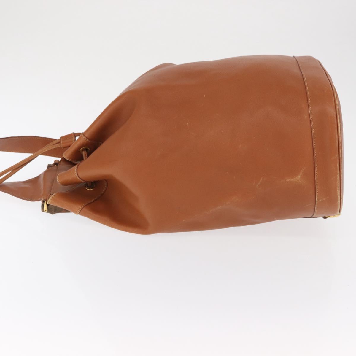 GUCCI Bamboo Body Bag Leather Brown Gold 003 2113 0037 Auth gh1689
