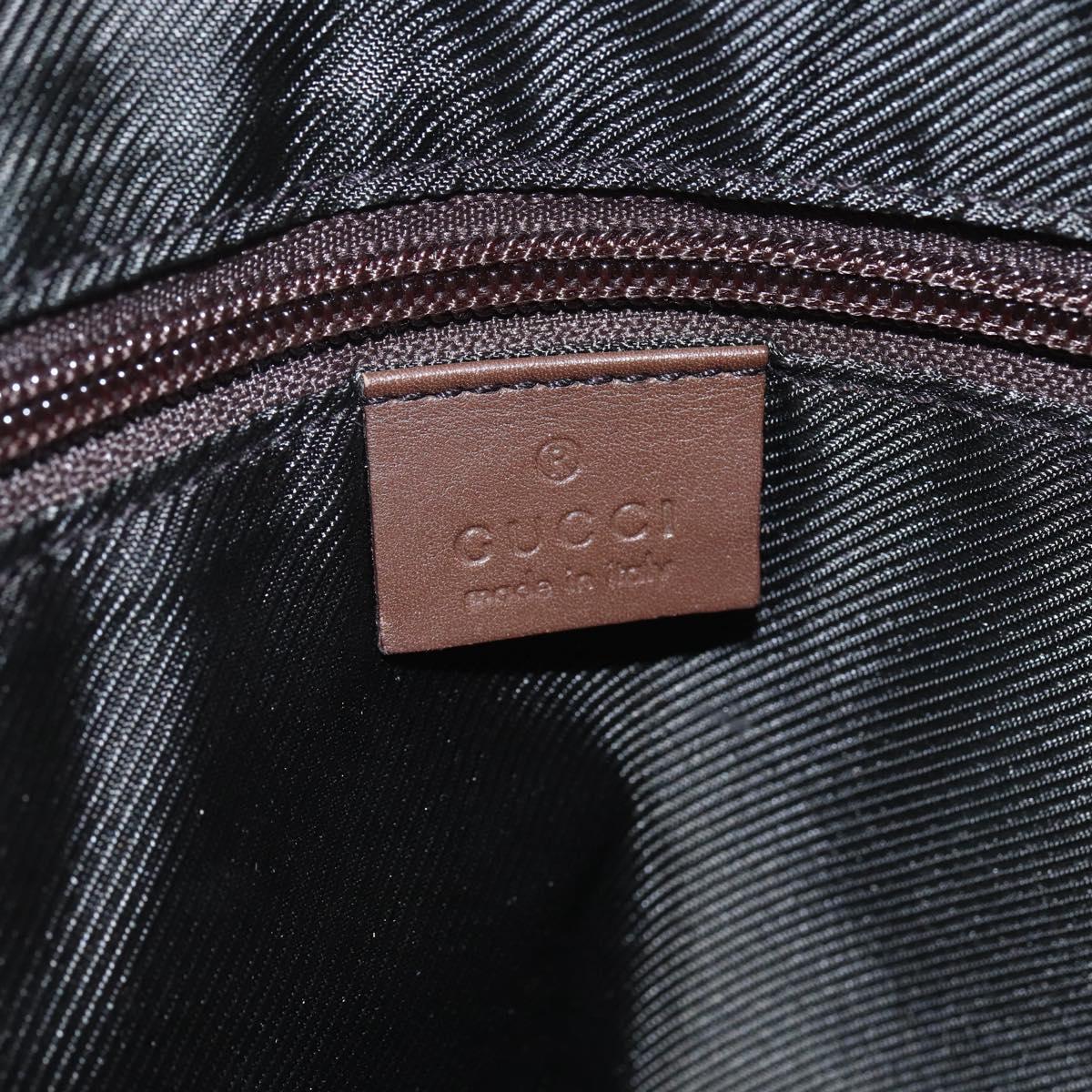 GUCCI GG Canvas Tote Bag Beige Silver 28892 Auth gh1695