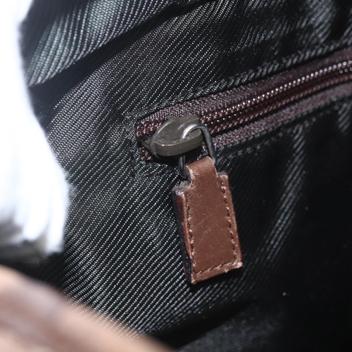 GUCCI GG Canvas Tote Bag Beige Silver 28892 Auth gh1695