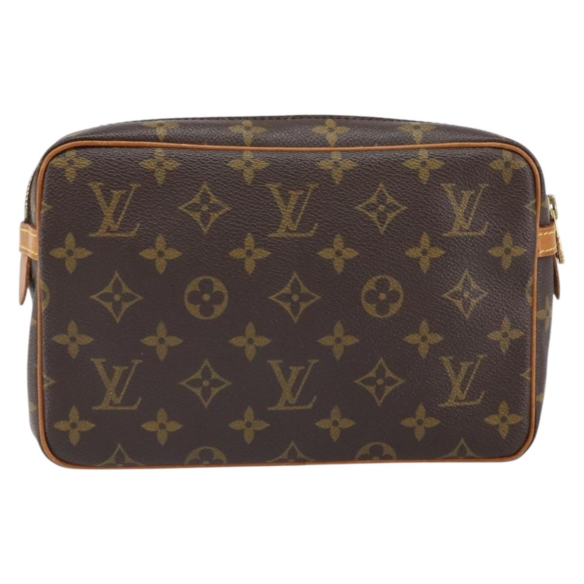 LOUIS VUITTON Monogram Compiegne 23 Clutch Bag M51847 LV Auth gh1702