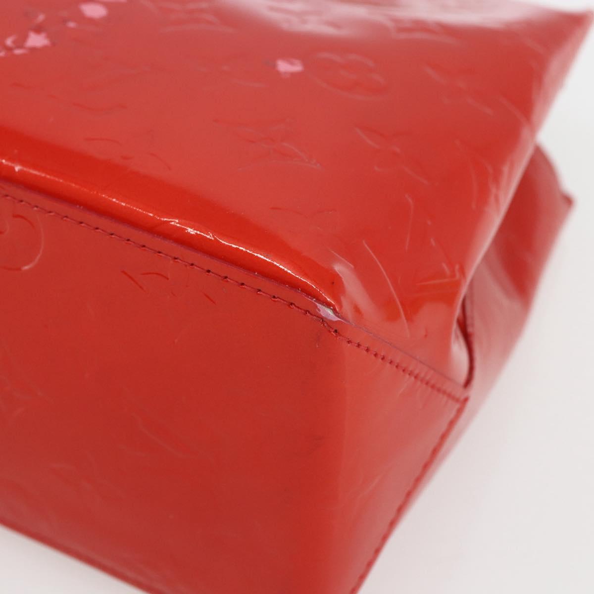LOUIS VUITTON Monogram Vernis Reade PM Hand Bag Red Rouge M91088 LV Auth gh1711