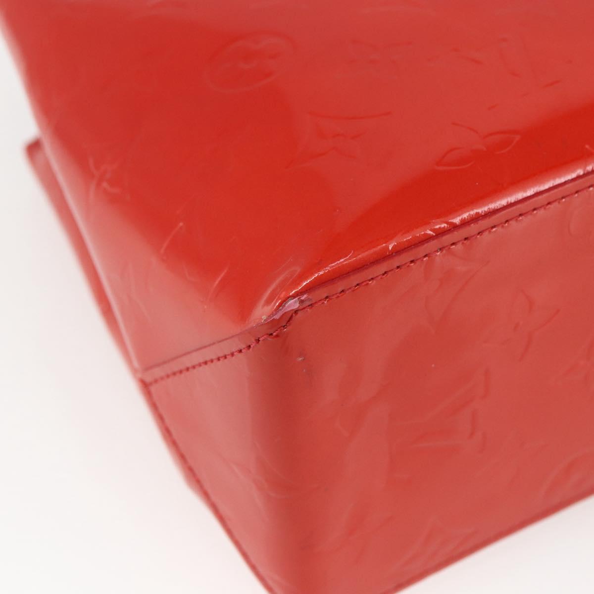 LOUIS VUITTON Monogram Vernis Reade PM Hand Bag Red Rouge M91088 LV Auth gh1711