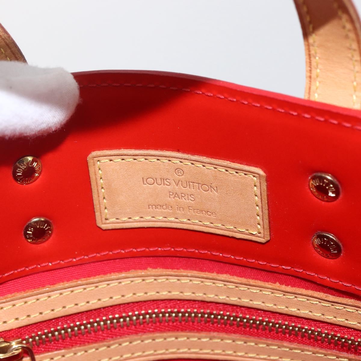 LOUIS VUITTON Monogram Vernis Reade PM Hand Bag Red Rouge M91088 LV Auth gh1711
