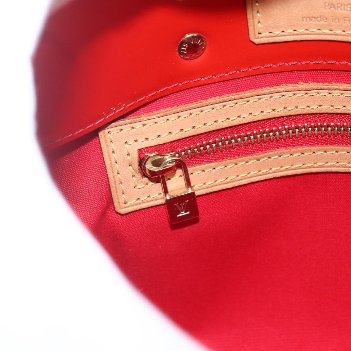 LOUIS VUITTON Monogram Vernis Reade PM Hand Bag Red Rouge M91088 LV Auth gh1711