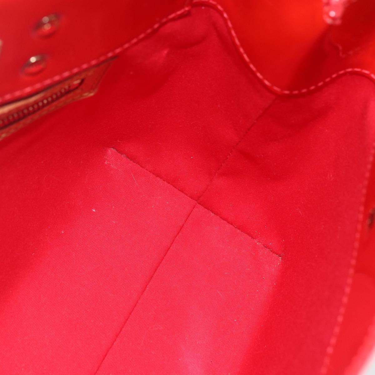 LOUIS VUITTON Monogram Vernis Reade PM Hand Bag Red Rouge M91088 LV Auth gh1711