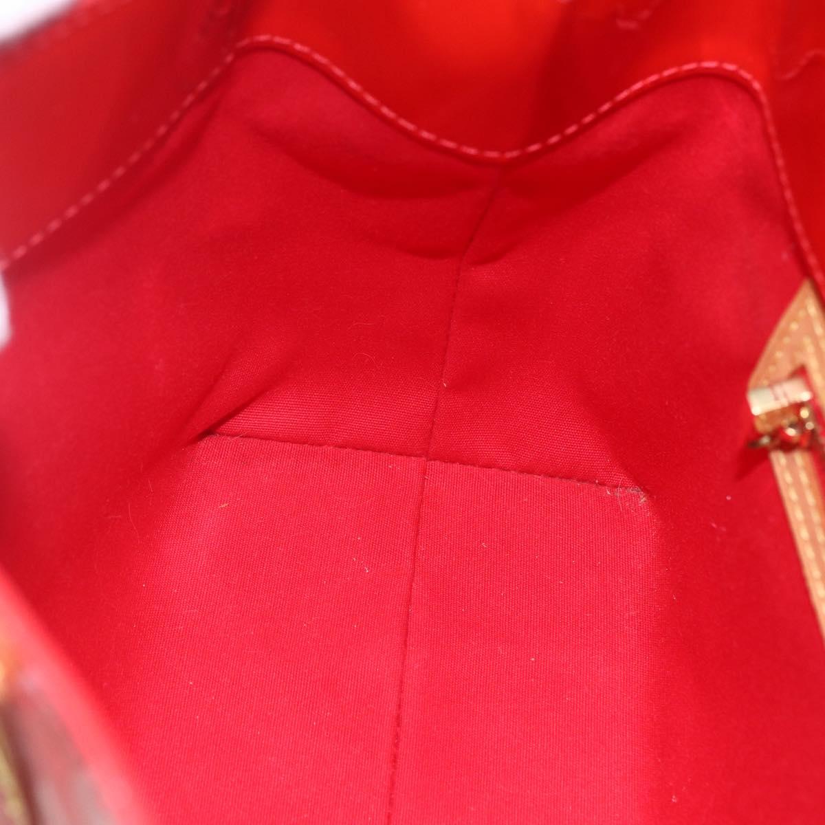 LOUIS VUITTON Monogram Vernis Reade PM Hand Bag Red Rouge M91088 LV Auth gh1711