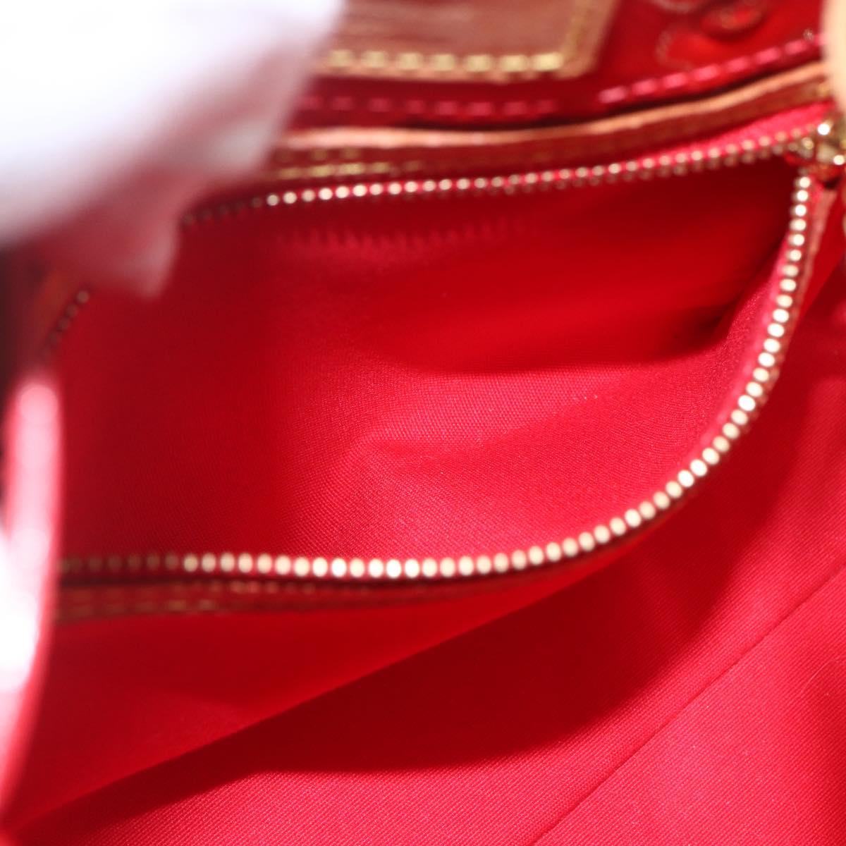 LOUIS VUITTON Monogram Vernis Reade PM Hand Bag Red Rouge M91088 LV Auth gh1711