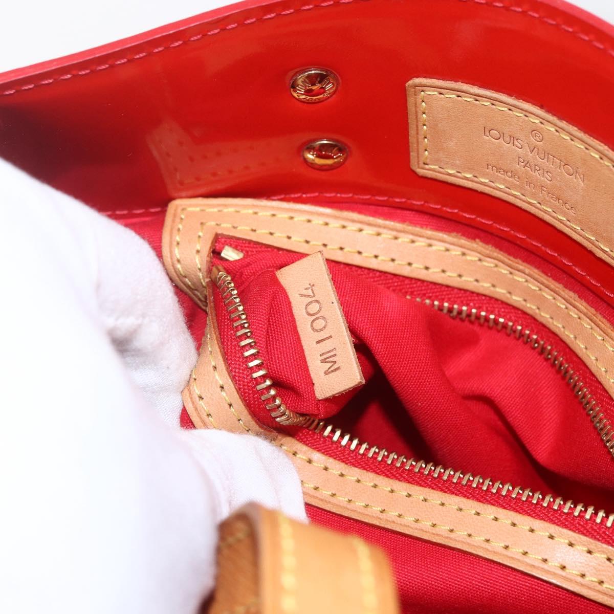LOUIS VUITTON Monogram Vernis Reade PM Hand Bag Red Rouge M91088 LV Auth gh1711