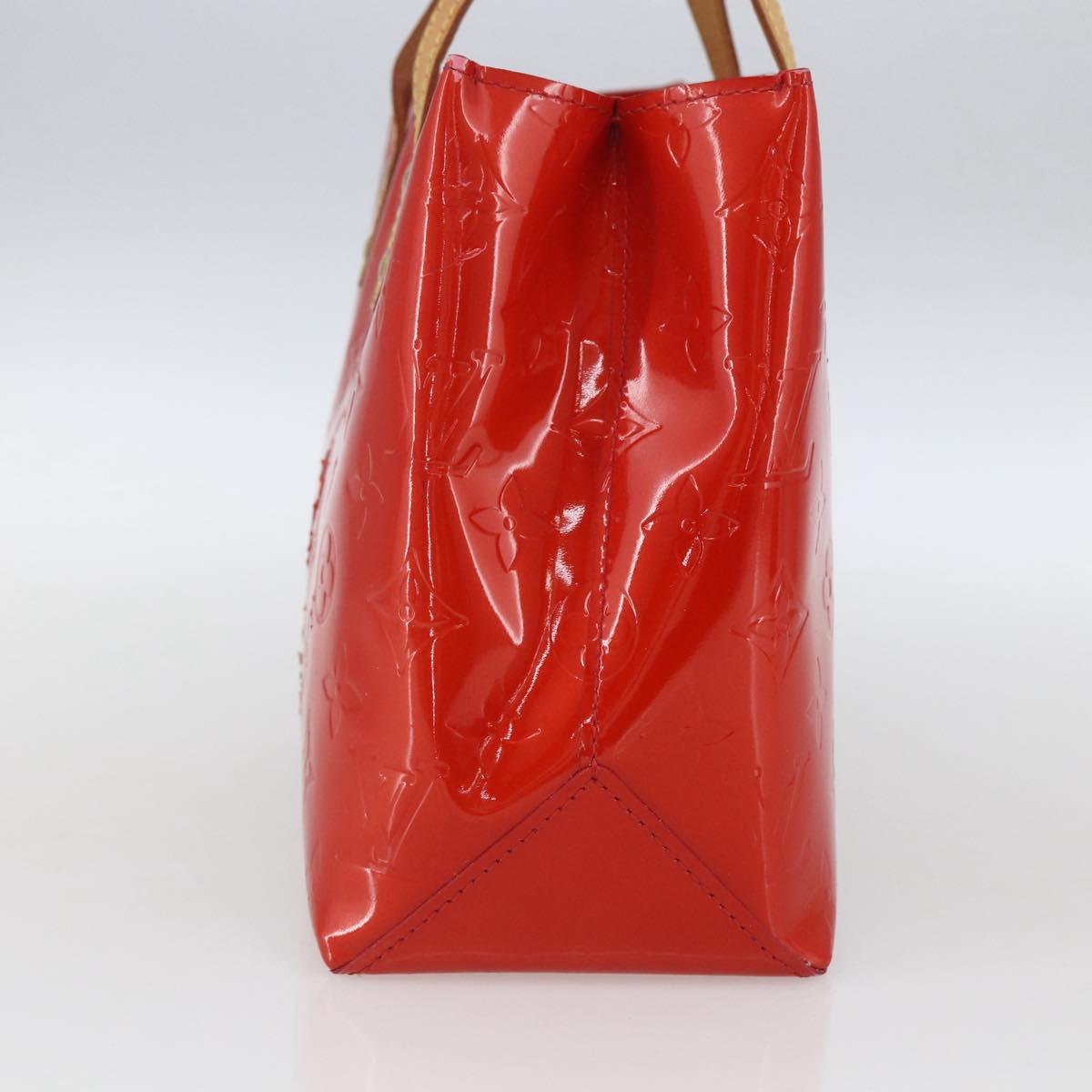 LOUIS VUITTON Monogram Vernis Reade PM Hand Bag Red Rouge M91088 LV Auth gh1711