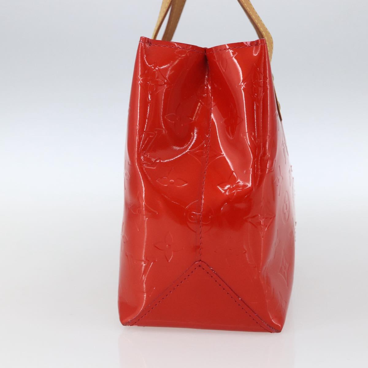 LOUIS VUITTON Monogram Vernis Reade PM Hand Bag Red Rouge M91088 LV Auth gh1711