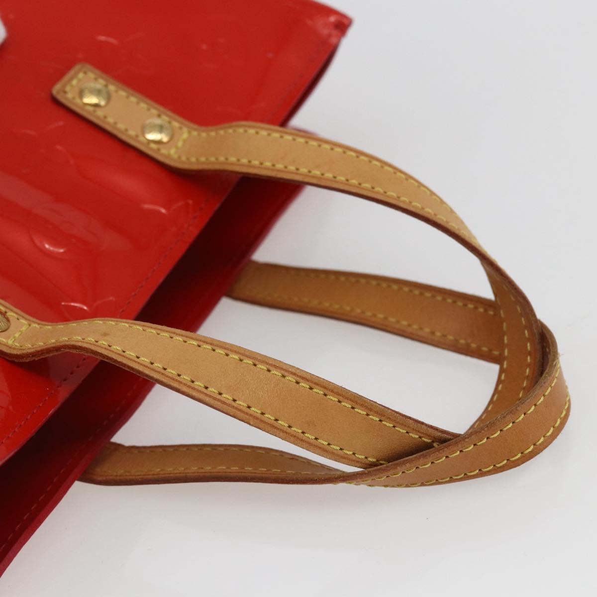 LOUIS VUITTON Monogram Vernis Reade PM Hand Bag Red Rouge M91088 LV Auth gh1711