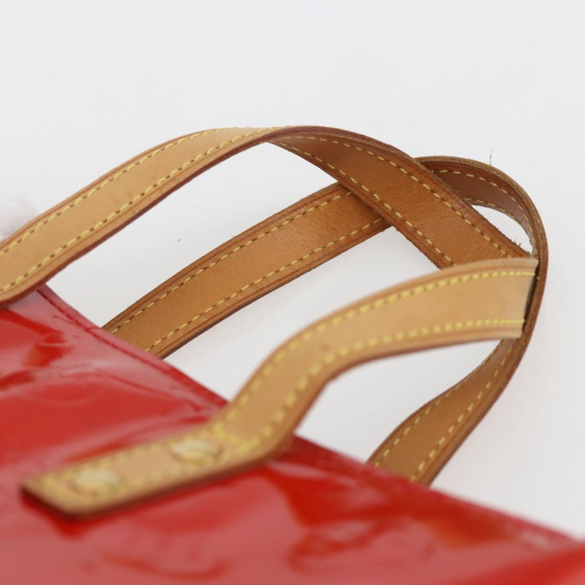 LOUIS VUITTON Monogram Vernis Reade PM Hand Bag Red Rouge M91088 LV Auth gh1711