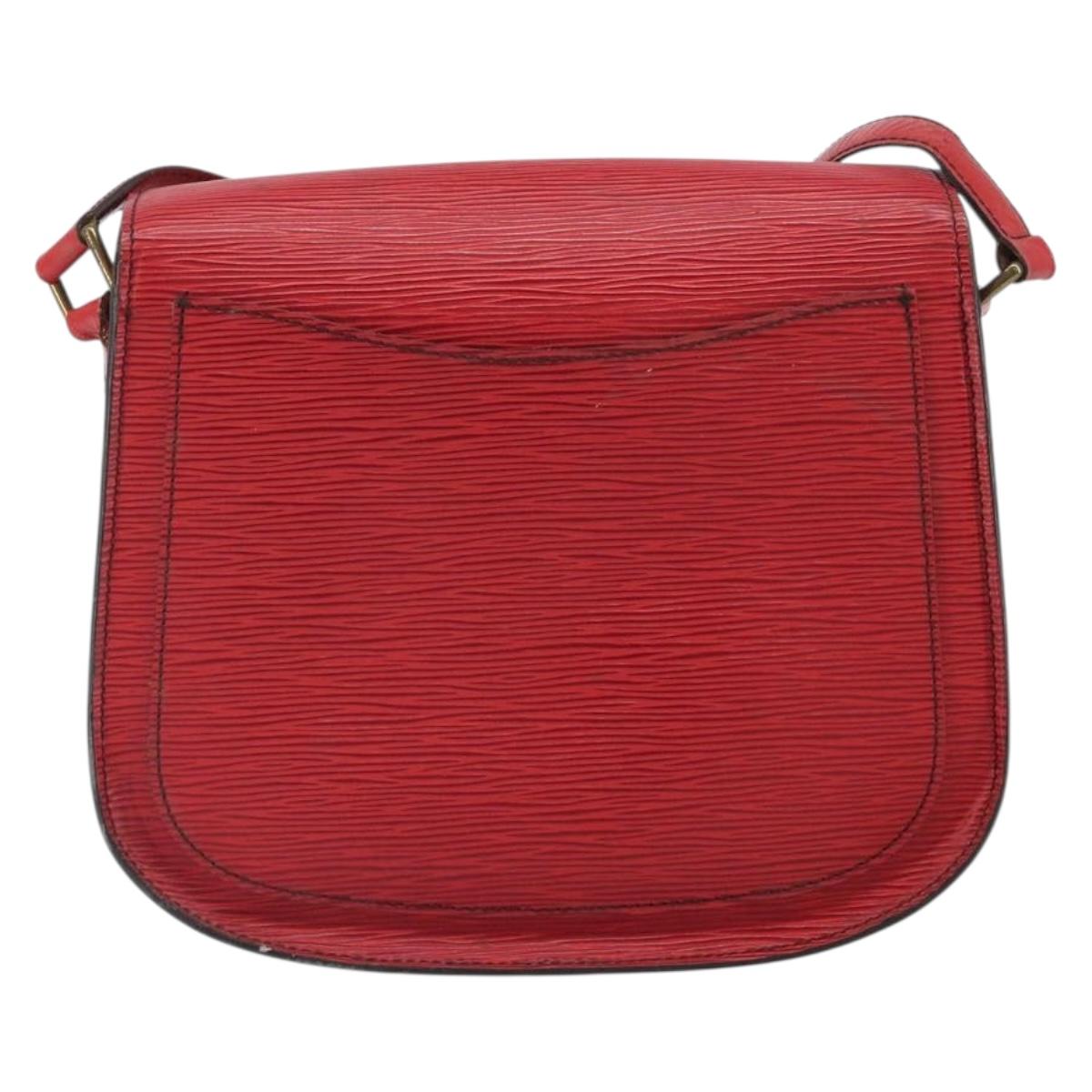 LOUIS VUITTON Epi Saint Cloud GM Shoulder Bag Red M52197 LV Auth gh1713