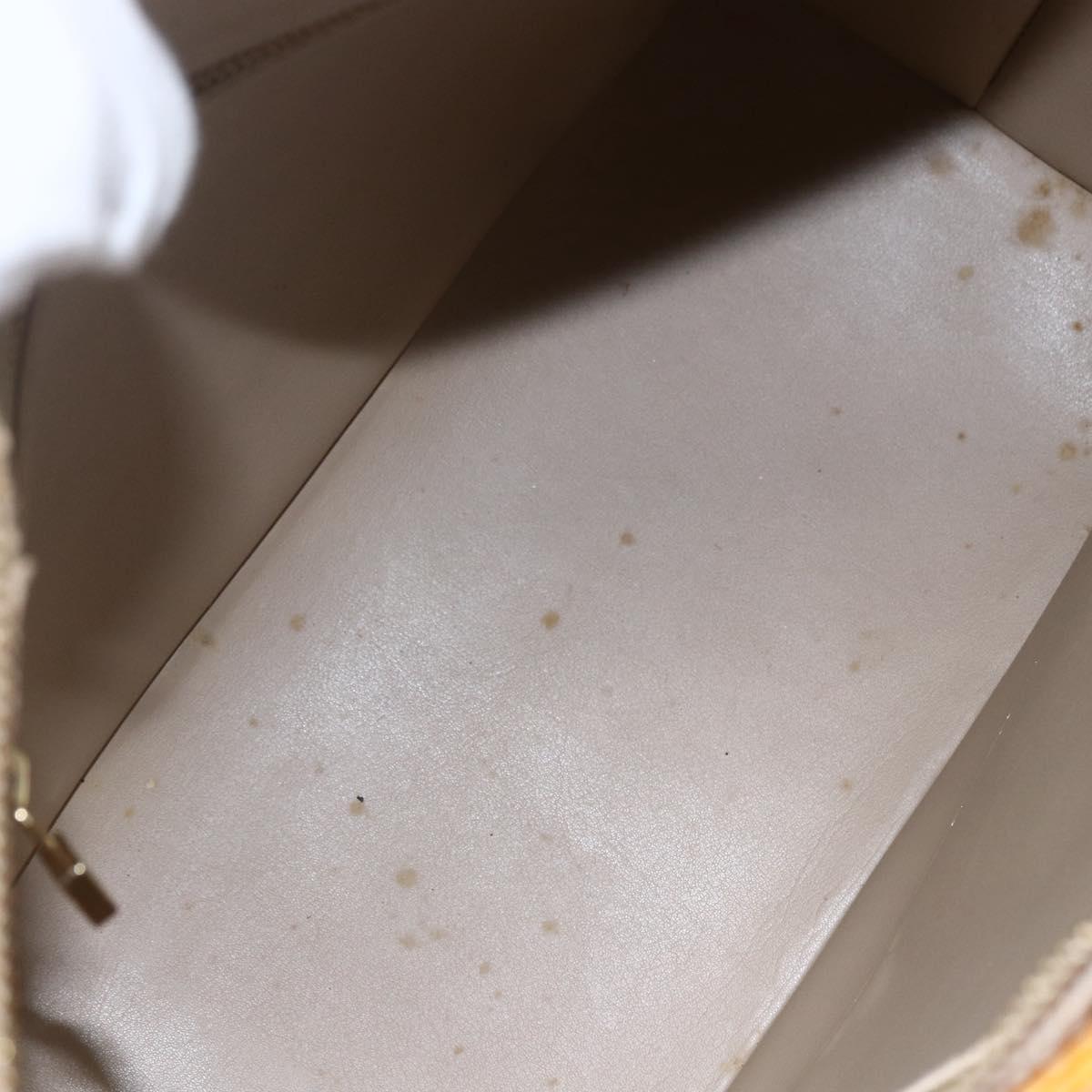 LOUIS VUITTON Monogram Vernis Houston Hand Bag Beige M91004 LV Auth gh1714