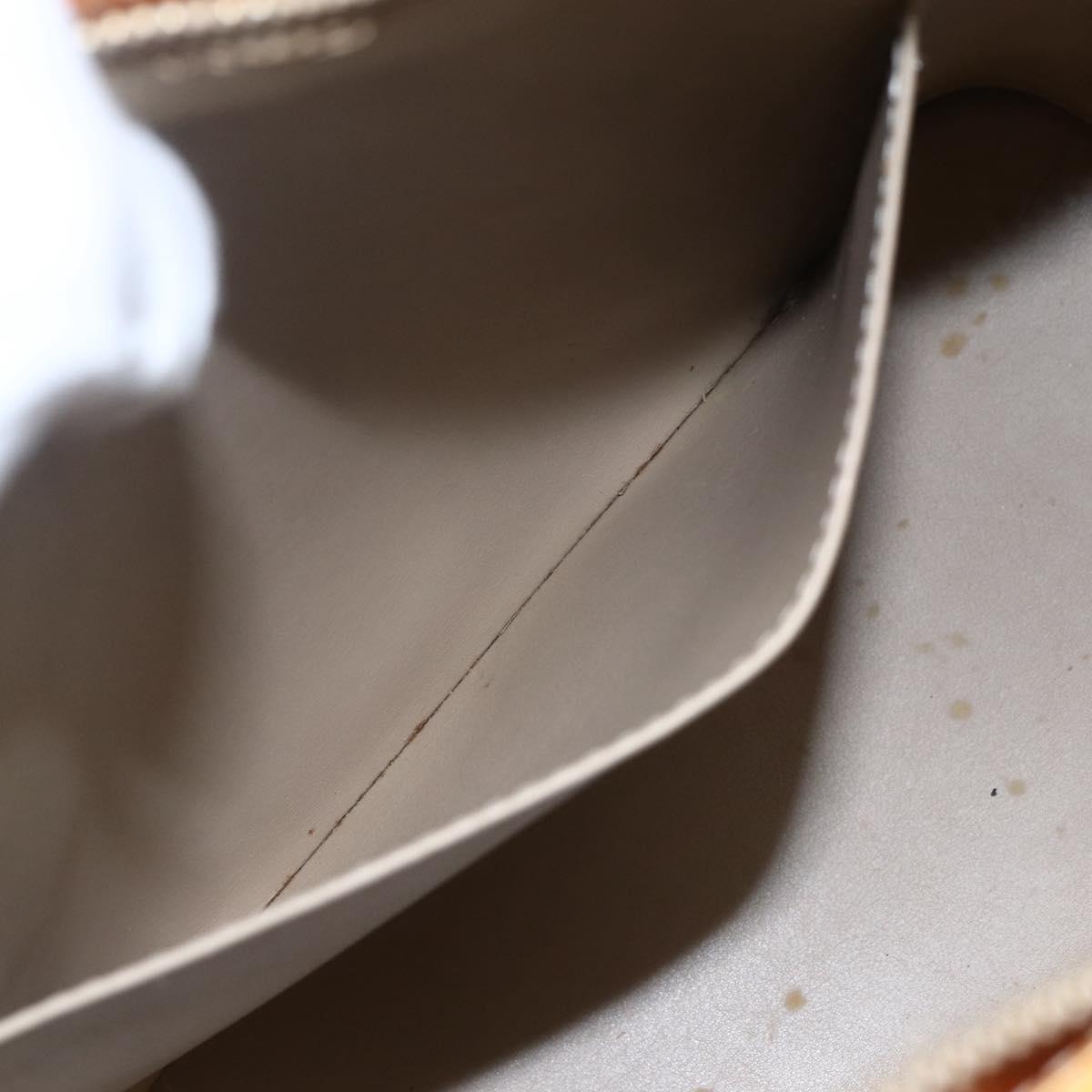 LOUIS VUITTON Monogram Vernis Houston Hand Bag Beige M91004 LV Auth gh1714