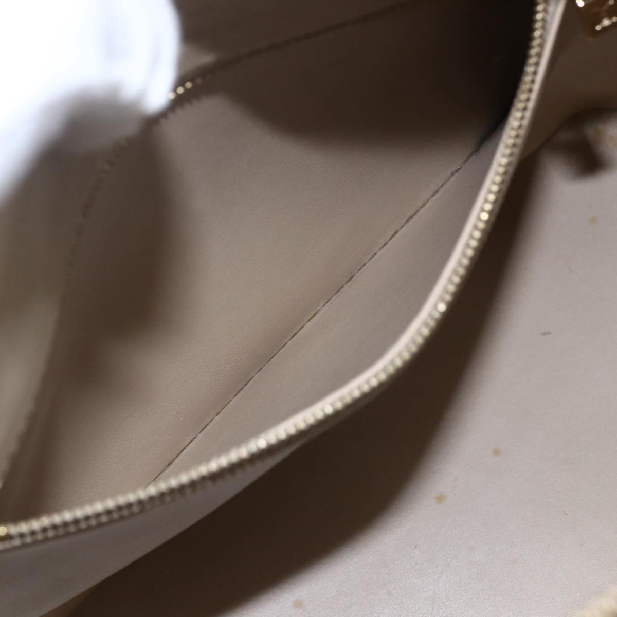 LOUIS VUITTON Monogram Vernis Houston Hand Bag Beige M91004 LV Auth gh1714