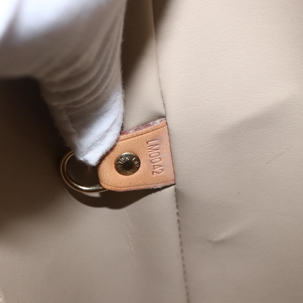 LOUIS VUITTON Monogram Vernis Houston Hand Bag Beige M91004 LV Auth gh1714