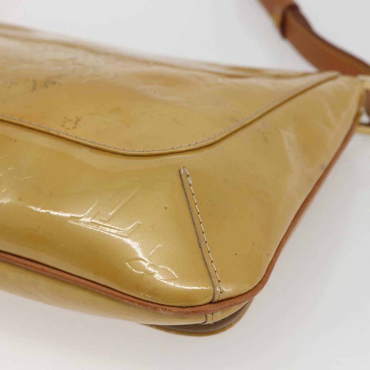 LOUIS VUITTON Monogram Vernis Thompson Street Bag Beige M91301 LV Auth gh1715