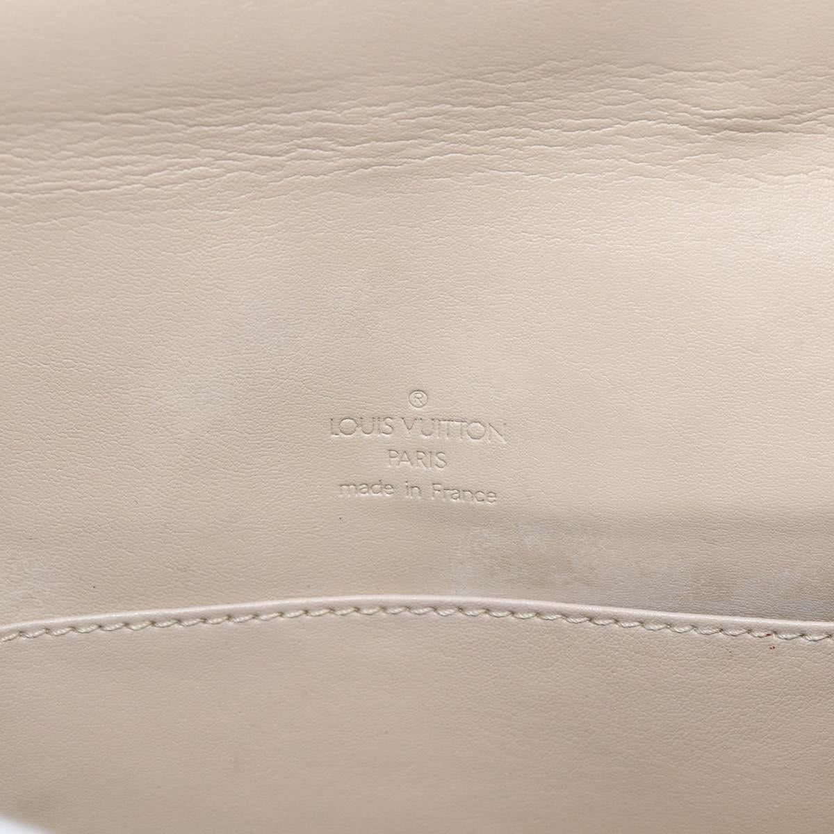 LOUIS VUITTON Monogram Vernis Thompson Street Bag Beige M91301 LV Auth gh1715