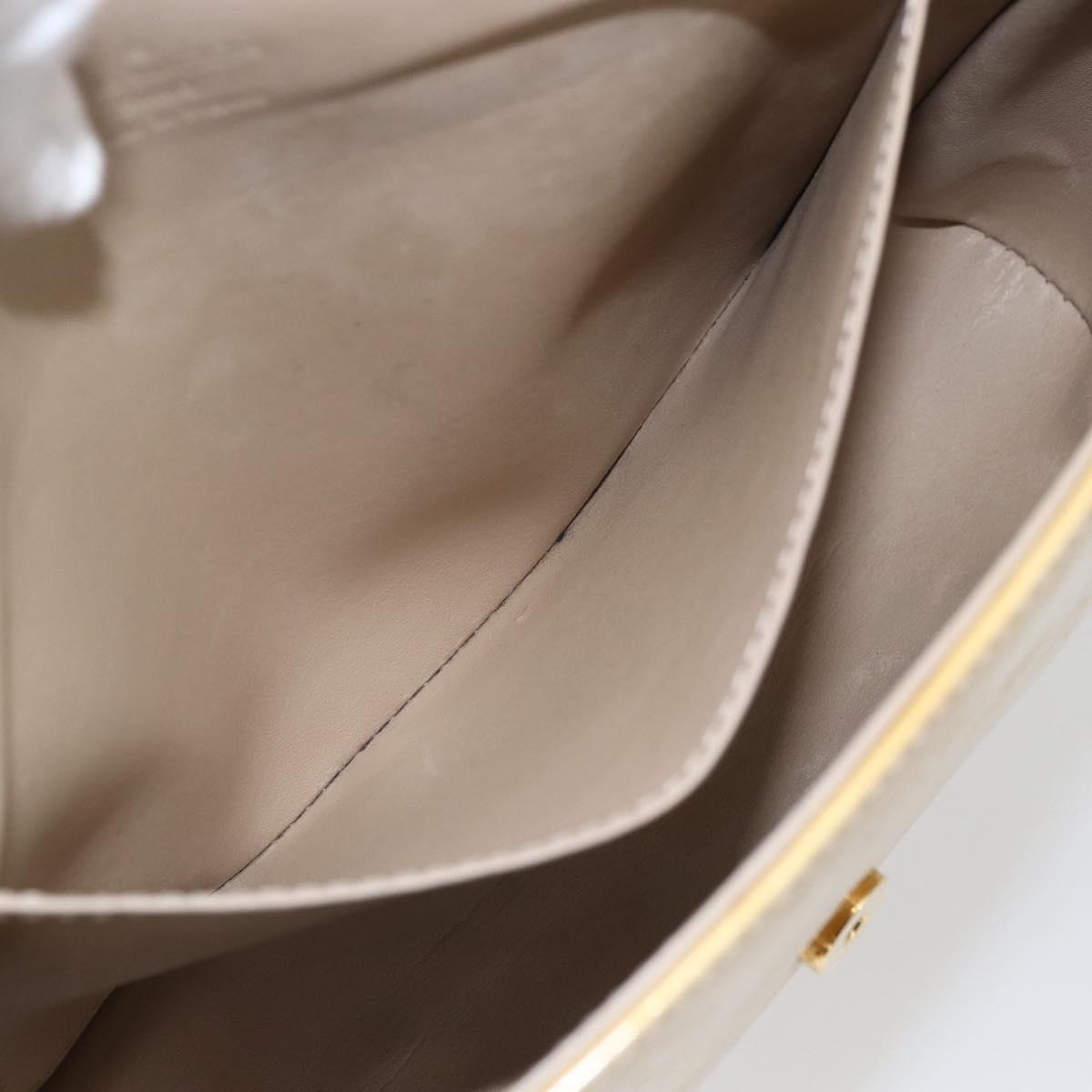 LOUIS VUITTON Monogram Vernis Thompson Street Bag Beige M91301 LV Auth gh1715