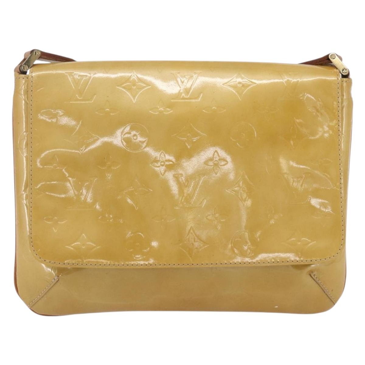 LOUIS VUITTON Monogram Vernis Thompson Street Bag Beige M91301 LV Auth gh1715