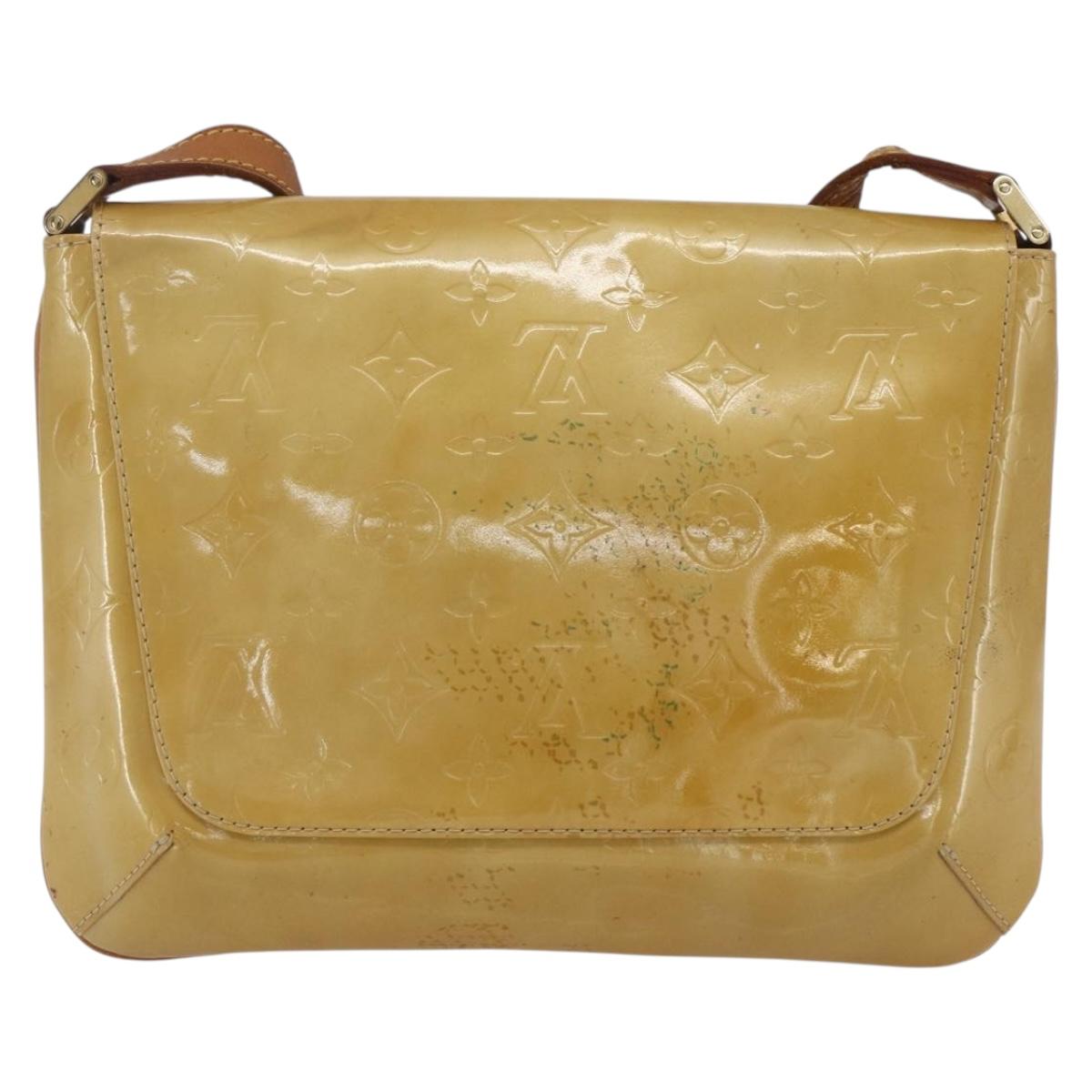 LOUIS VUITTON Monogram Vernis Thompson Street Bag Beige M91301 LV Auth gh1715