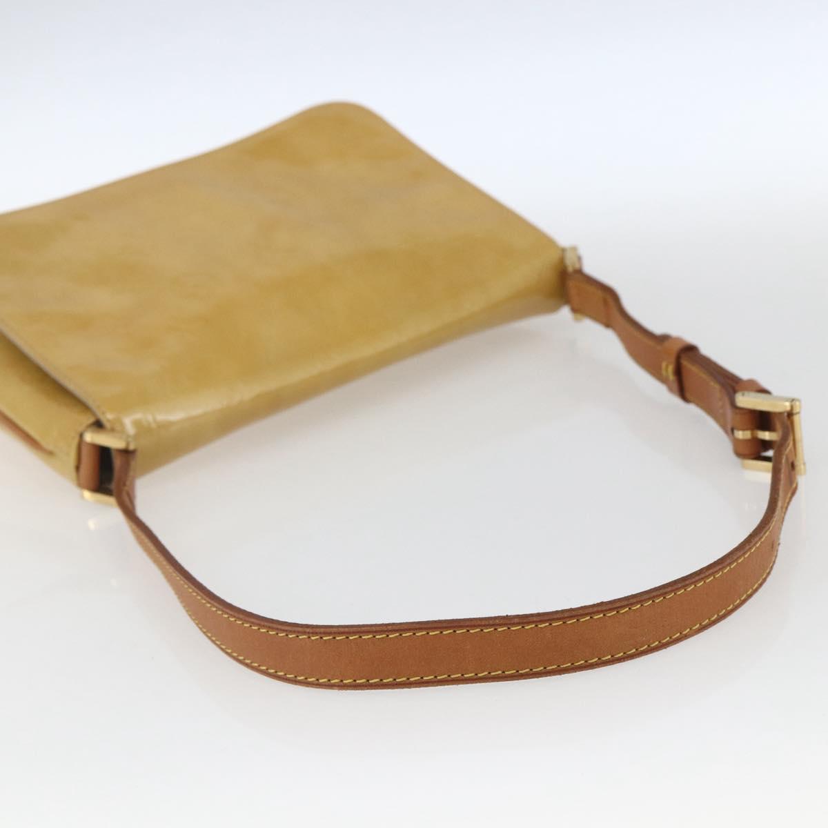 LOUIS VUITTON Monogram Vernis Thompson Street Bag Beige M91301 LV Auth gh1715