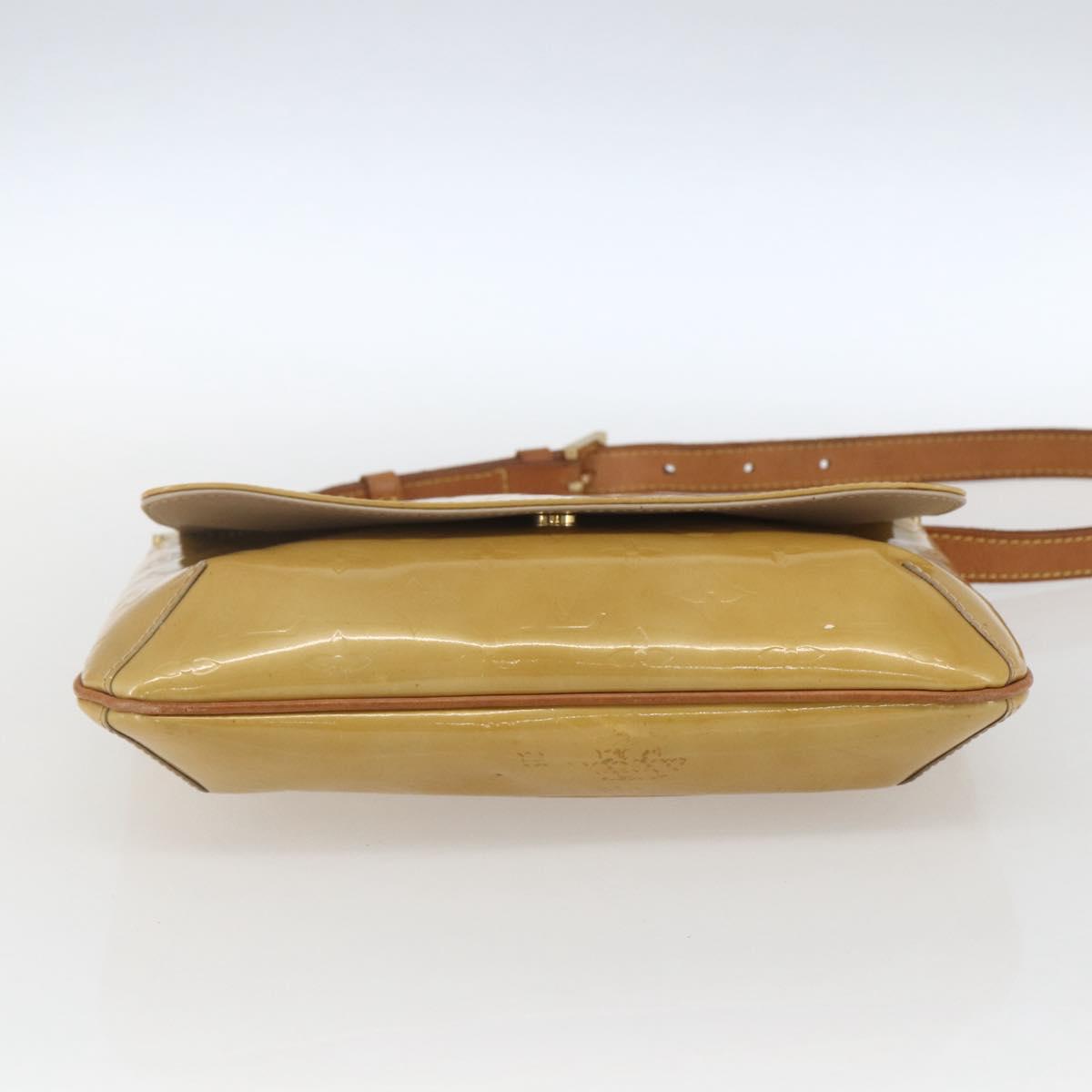 LOUIS VUITTON Monogram Vernis Thompson Street Bag Beige M91301 LV Auth gh1715