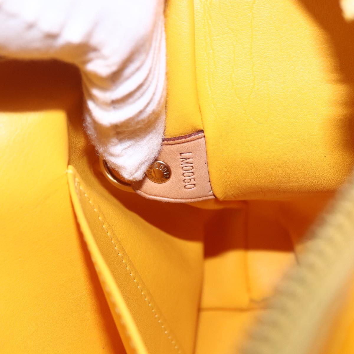 LOUIS VUITTON Monogram Vernis Houston Hand Bag Jaune M91121 LV Auth gh1716