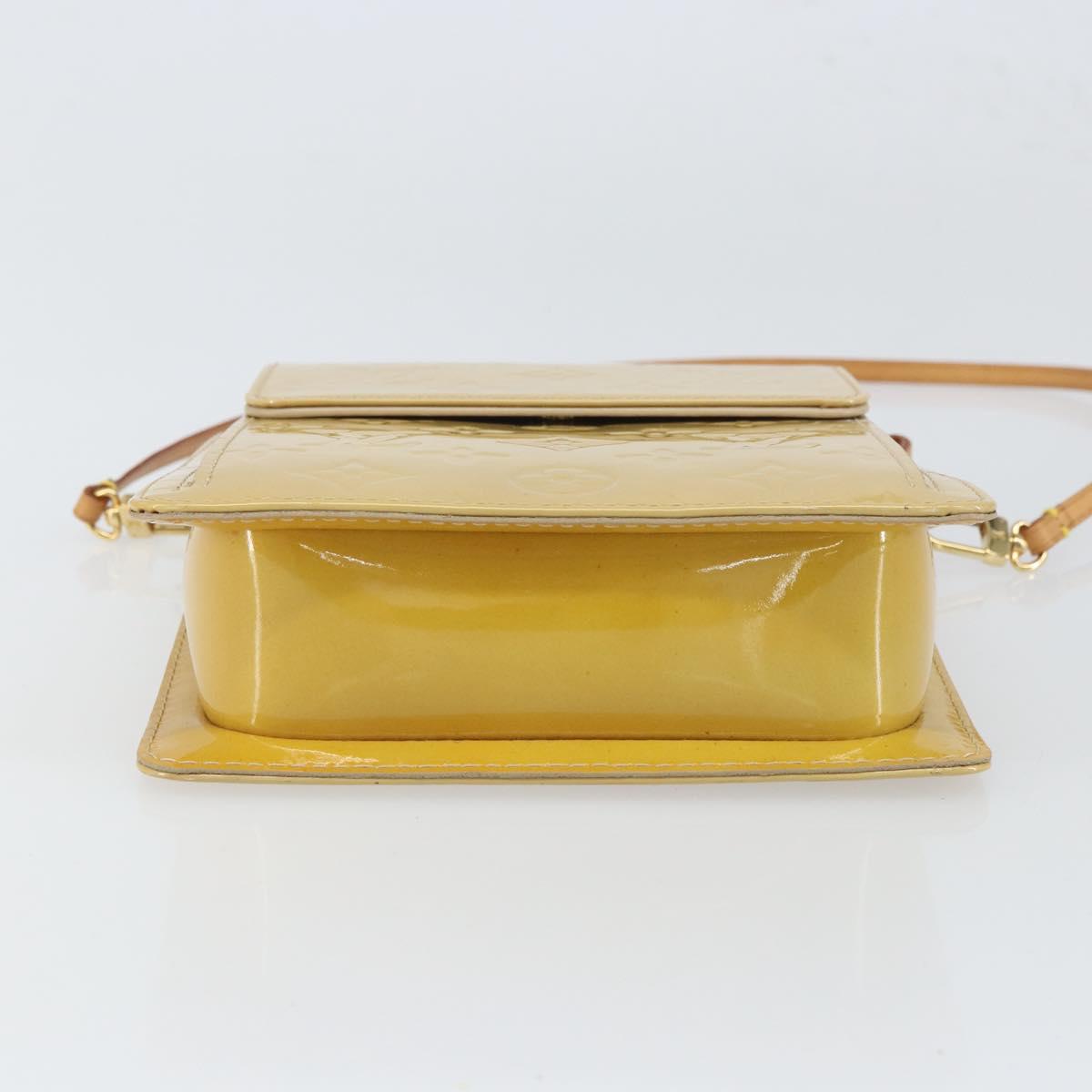 LOUIS VUITTON Monogram Vernis Motto Accessory Pouch Beige M91136 LV Auth gh1726