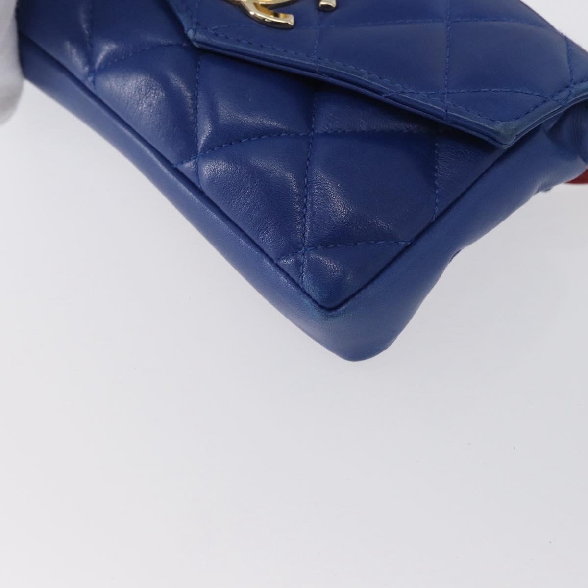 CHANEL Matelasse Waist bag Leather Multicolor Gold CC Auth gh1735