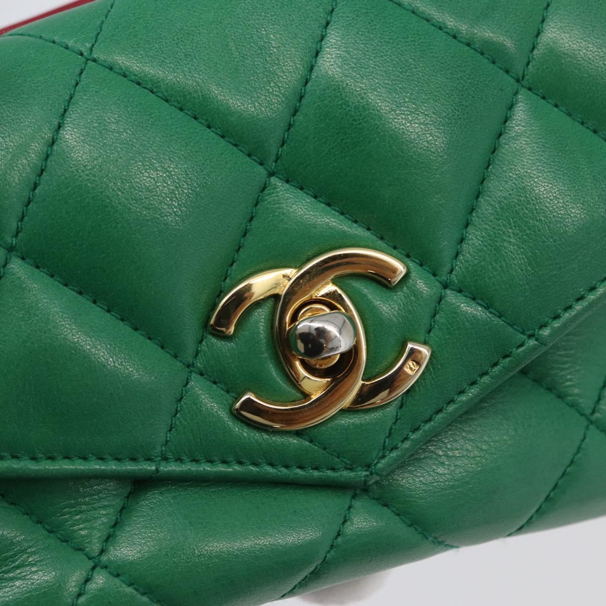 CHANEL Matelasse Waist bag Leather Multicolor Gold CC Auth gh1735