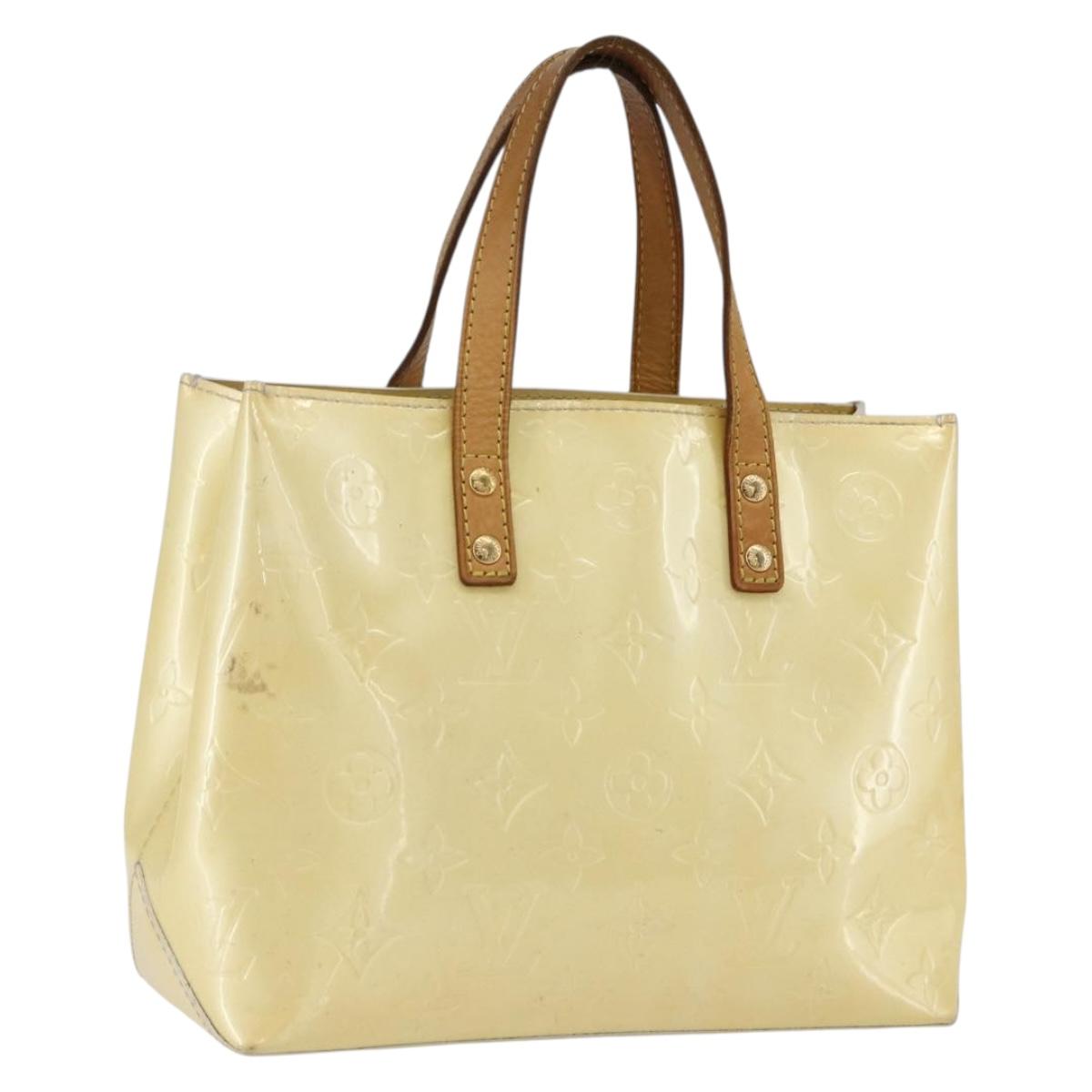 LOUIS VUITTON Monogram Vernis Reade PM Hand Bag Perle M91336 LV Auth gh1741