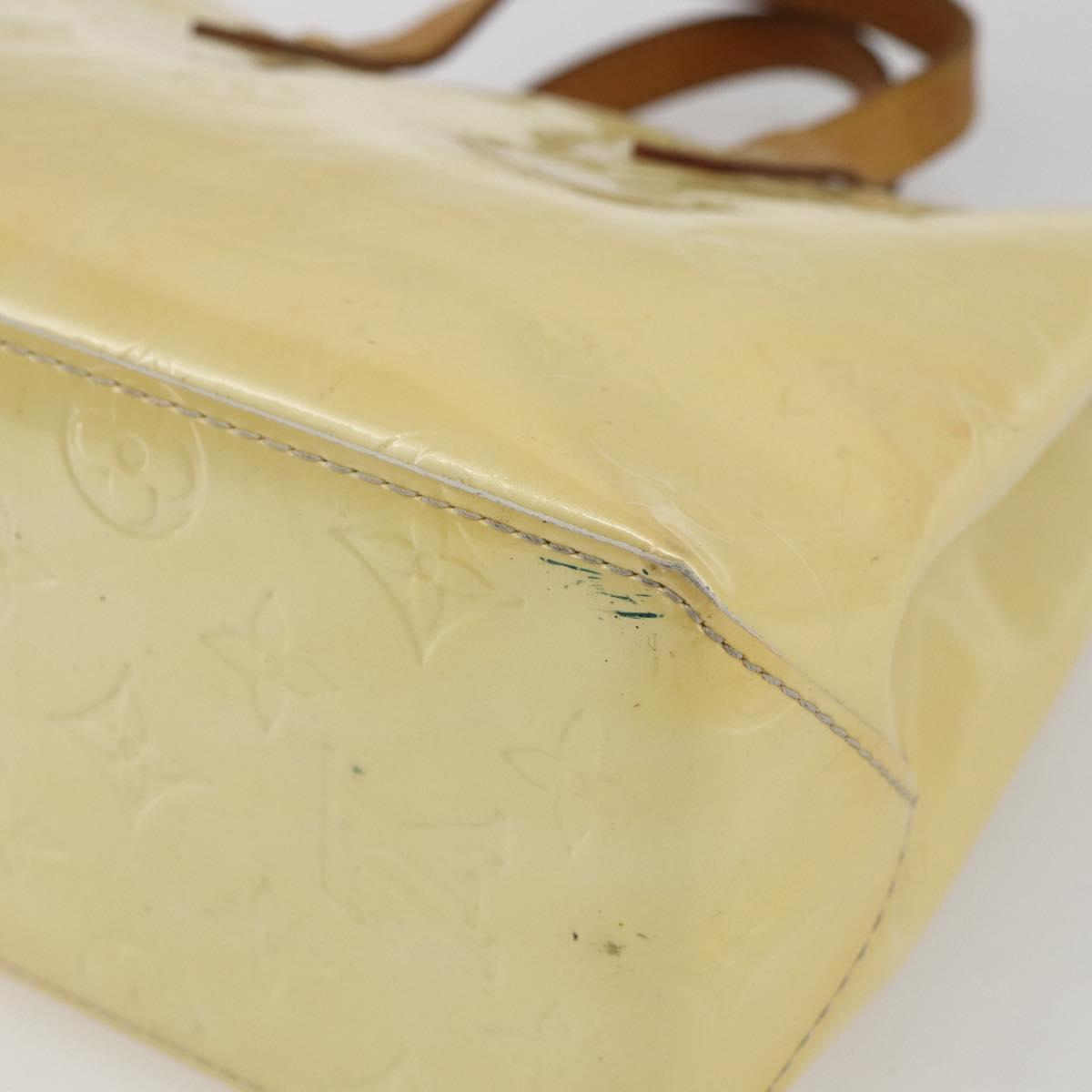 LOUIS VUITTON Monogram Vernis Reade PM Hand Bag Perle M91336 LV Auth gh1741