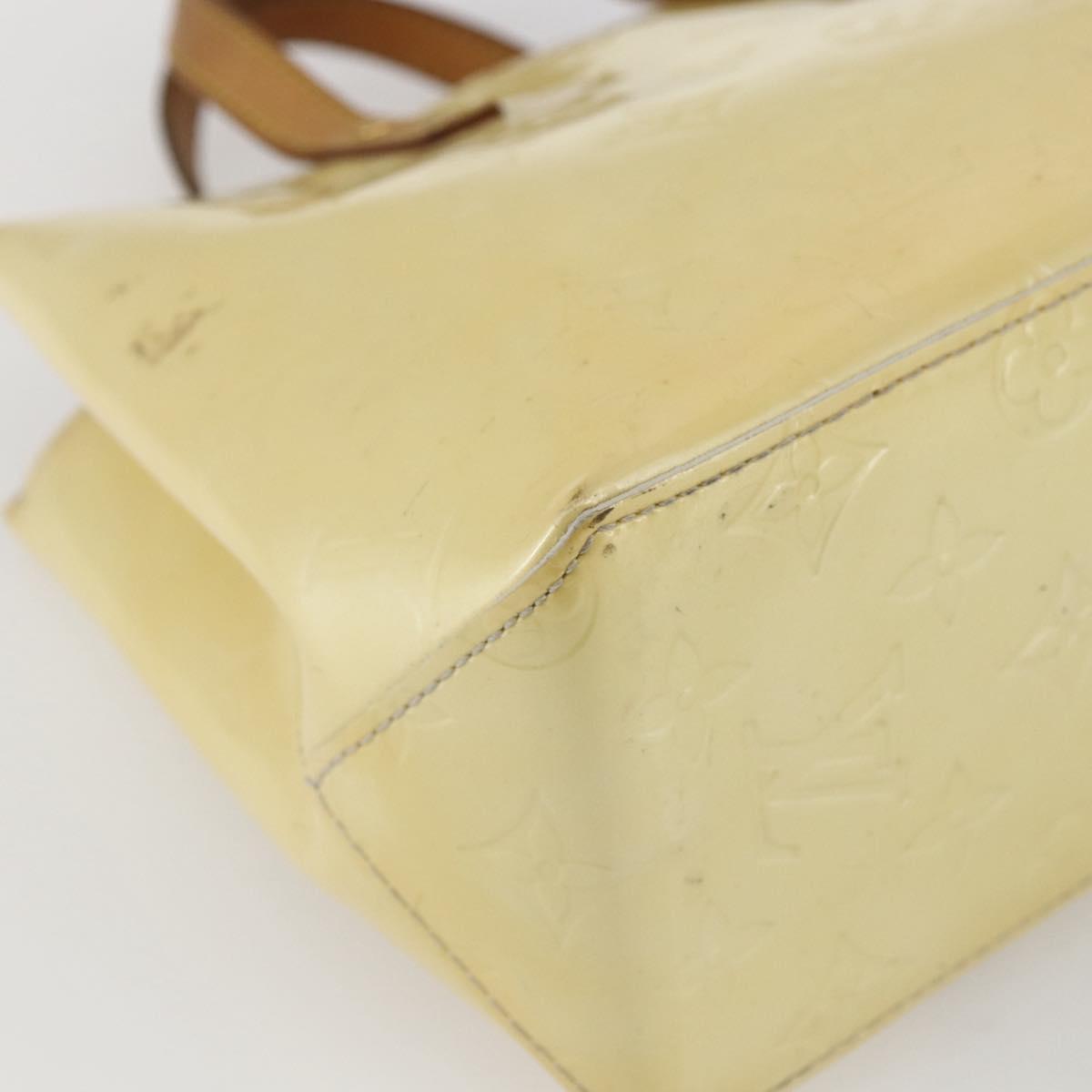 LOUIS VUITTON Monogram Vernis Reade PM Hand Bag Perle M91336 LV Auth gh1741