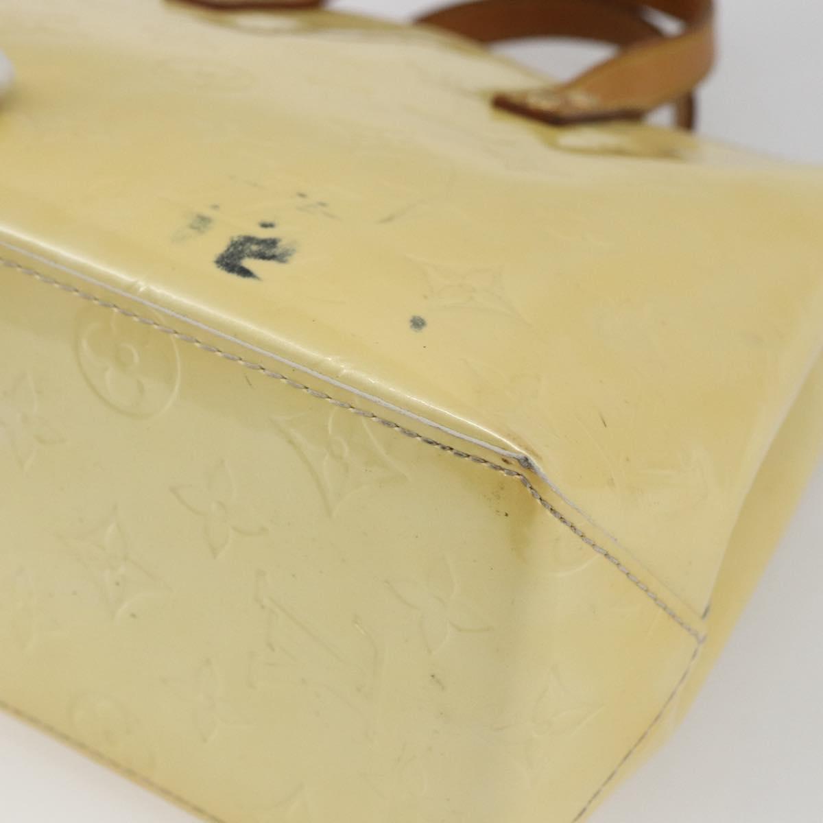 LOUIS VUITTON Monogram Vernis Reade PM Hand Bag Perle M91336 LV Auth gh1741