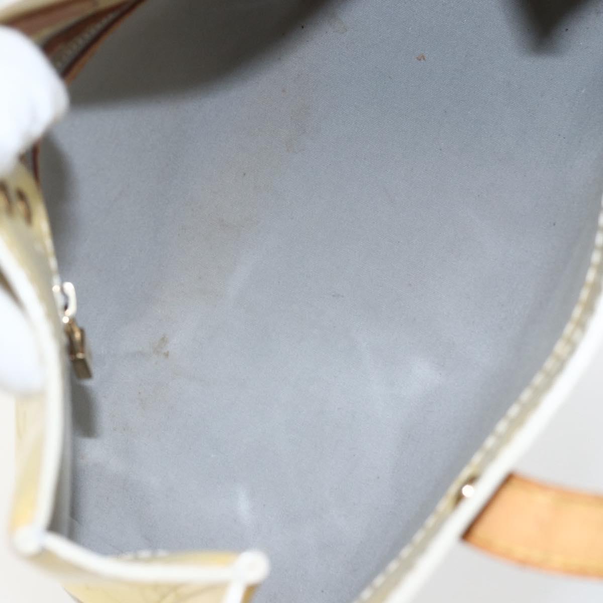 LOUIS VUITTON Monogram Vernis Reade PM Hand Bag Perle M91336 LV Auth gh1741