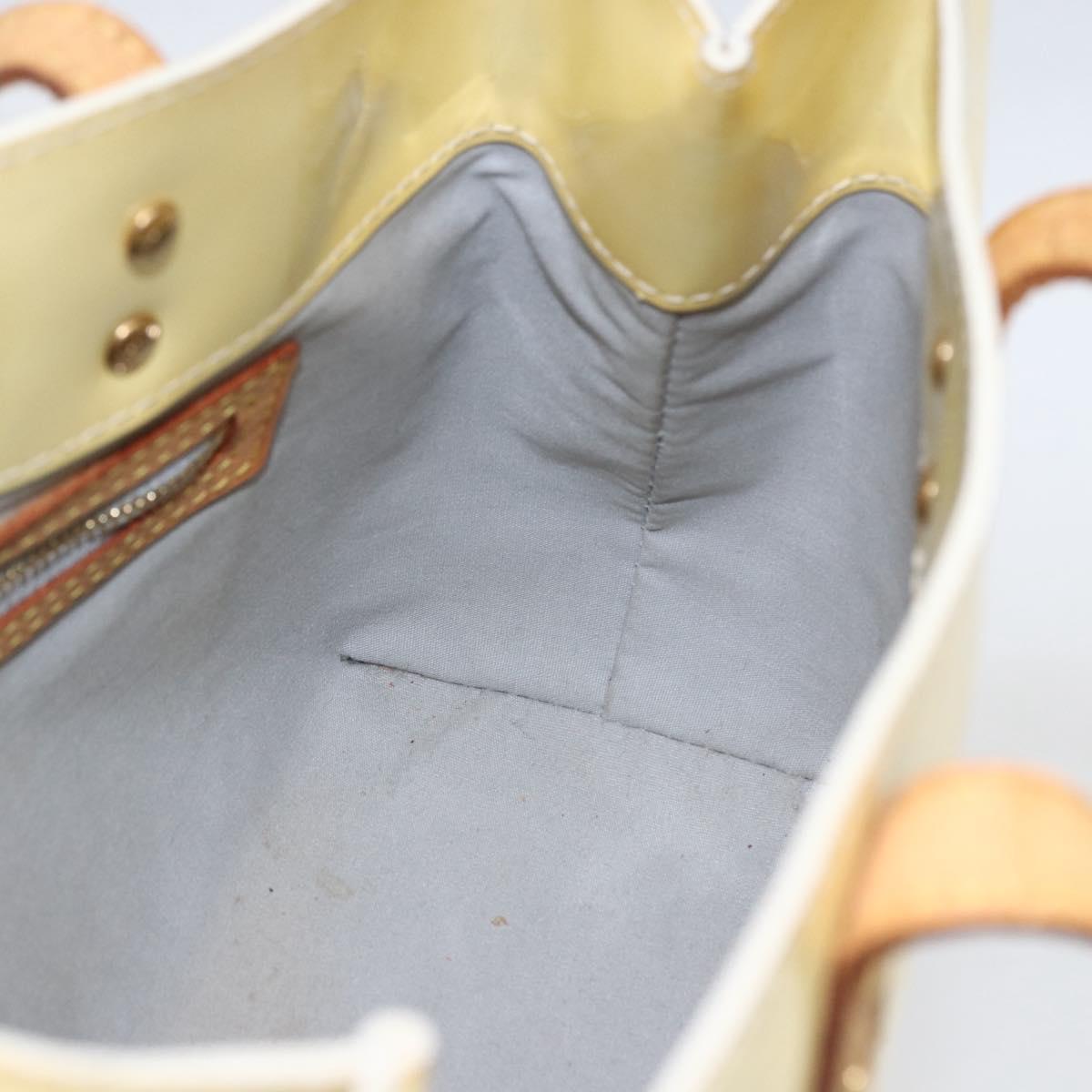 LOUIS VUITTON Monogram Vernis Reade PM Hand Bag Perle M91336 LV Auth gh1741