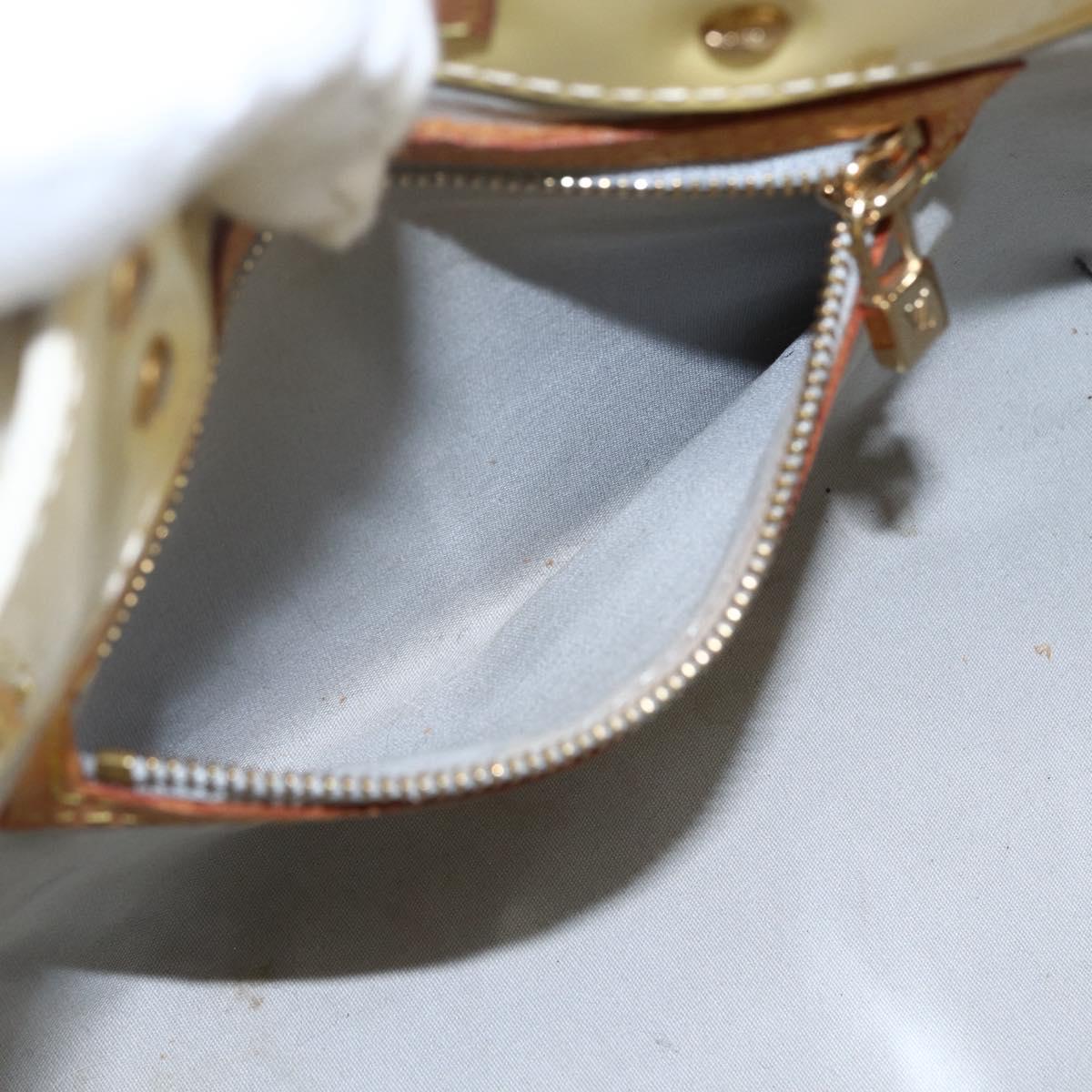 LOUIS VUITTON Monogram Vernis Reade PM Hand Bag Perle M91336 LV Auth gh1741