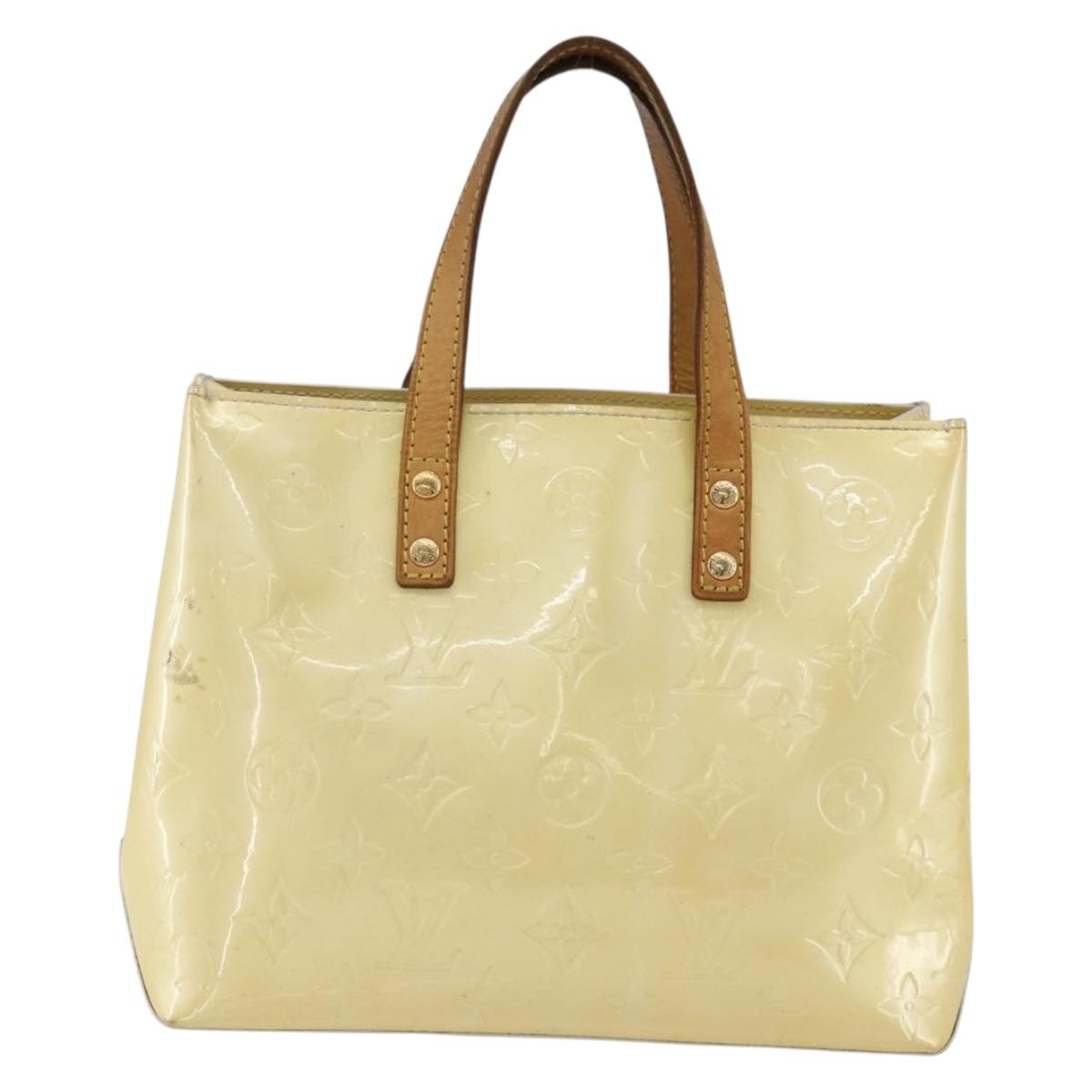 LOUIS VUITTON Monogram Vernis Reade PM Hand Bag Perle M91336 LV Auth gh1741